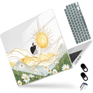 Chống bám vân tay vỏ máy tính xách tay cho Macbook M3 M2 M1 chip 2024 2023 2022 Air Pro 13 14 15 16 