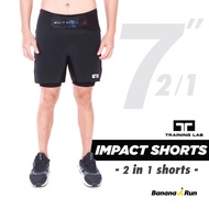 Training Lab รุ่น 19120_Impact ยาว 7" 2/1 กางเกงวิ่ง มีกางเกงกระชับด้านใน