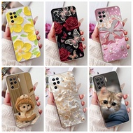 For OPPO A94 CPH2203 Elegant Floral Cat Phone Casing OppoA94 A 94 4G Soft Silicone TPU Case
