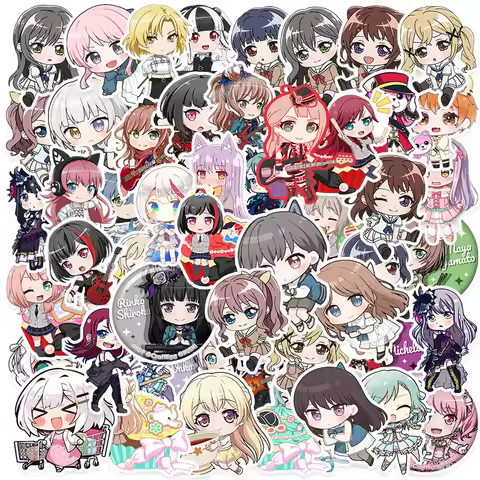 50Pcs Cute BanG Dream Stickers It's MyGO DIY Stickers Scrapbooking Phone Luggage Skateboard Waterpro