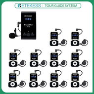 Retekess T130 99 Channel Wireless Tour Guide System ใช้สำหรับฮัจญ์และอุมเราะห์ ระบบการแปลไมโครโฟนคริสตจักร สำหรับศาลฝึกอบรมการตีความ (1 เครื่องส่ง 10 เครื่องรับ)
