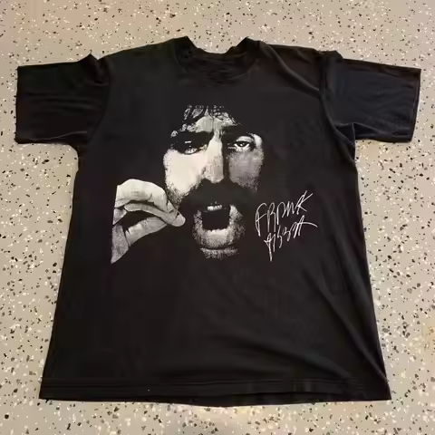 Vtg Frank Zappa Face To Heavy Cotton Black T Shirt All Size For Men