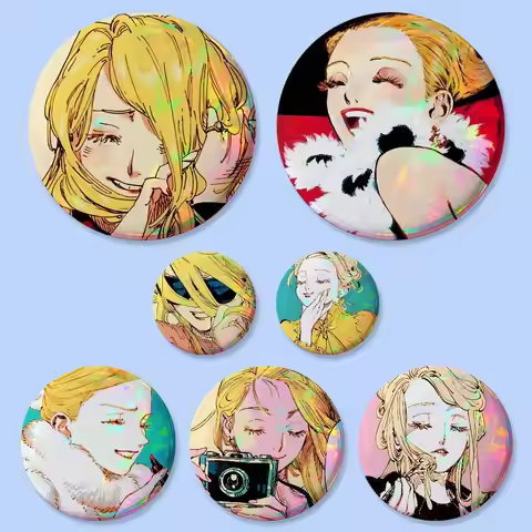 1pc V-Veil Emma Anime Vintage Badges 25 32 44 58 75 Mm Round Cosplay Pin Bag Decor Fans Collect Frie
