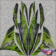 HIJAU Yamaha Jupiter MX 2011 Green Black Body Striping Sticker