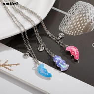 SMILE 3Pcs Matching Heart Pendant Necklace, Friendship Jewelry Cute BFF Necklaces, Fashion Friendshi