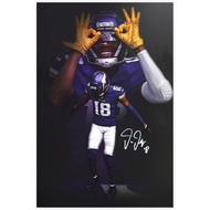 Justin Jefferson 2 Canvas Poster Wall Art Decor Print Picture Paintings For Living Room Bedroom Deco