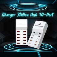 Power Plug Strip Charging Station Fast 10 Port USB Charger HUB 50W./10 TYPE-C 72W.