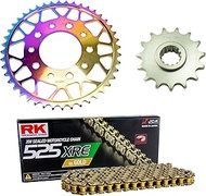 XAM CB400SF 92 Chain Sprocket 3 Piece Kit Set 525-108L F15 R44 Rainbow x Gold XTH004G