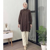 Arina Tunic Rayon Twill | Women's Plain Tunic Top Tunic Blouse