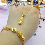 916 Gold Hot Sale 916 Gold Pixiu Yuanbao Transit Lucky Bracelet wellso