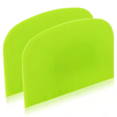 2pcs Dough Scraper Bowl Food-safe Plastic Dough Cutter Flexible Bench Multipurpose Food Scrappers fo