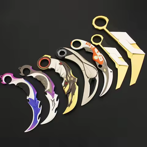 Valorant Karambit Melee Weapon Metal Model with Sheath Prime Game Peripherals Multiple Calw Knife Al