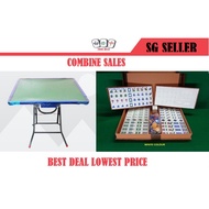 Blue Edges Mahjong Table &amp; A1 Size White Colour Mahjong Set 37mm / 2 Items Combine Sale