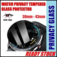 9H Privacy Smart Watch Touch Screen Round Tempered Glass Screen Protector 30 31 32 33 34 35 36 37 38
