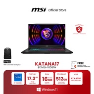 MSI NOTEBOOK Katana 17 B13VEK-1008TH | 17.3" | Intel Core i7-13620H | RTX 4050 | 16GB DDR5 | 512GB NVMe PCIe SSD Gen4 | Windows® 11 Home + Microsoft Office Home and Student 2021 (โน้ตบุ๊ก)