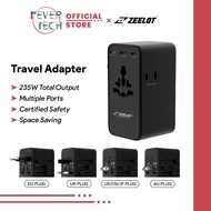 ZEELOT 235W Multi-Function Fast Charging Travel Adapter | 7-Port USB-C & USB-A PD 140W | EU UK US AU