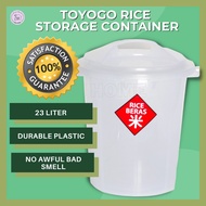 23 Lit Rice Pail Bucket Multipurpose Pail with Lid Bekas Beras Baldi Plastik - Toyogo