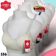 K556 (1-3 Pcs) Sorex Bra Remaja Tanpa Kawat Cup A Kecil Size 32 - 36 Tiga Pengait
