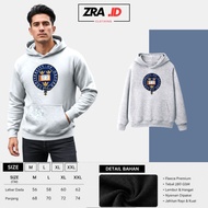 Zra .id Gray Oxford University Logo Men's Hoodie Premium Fleece 280 GSM Thick Comfortable to Wear