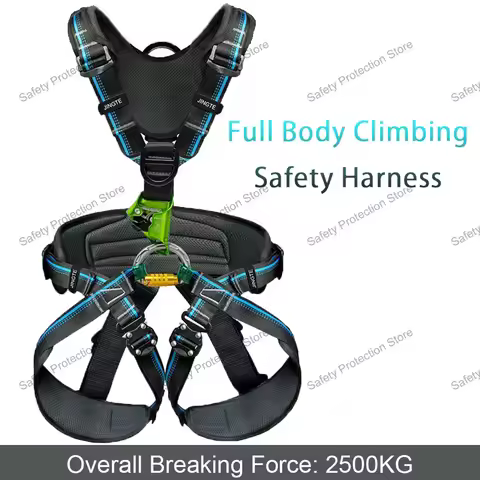 Full Body Climbing Safety Harness 5-Point Aerial Work Construction Safety Belt Outdoor Rock Mountain