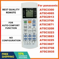 For Panasonic Aircon Remote Control (Auto Comfort Function) Air Conditioner Universal A75C3300 4065 2913 3706 3871 3208 3223 3883 3225 3607 3708 3935