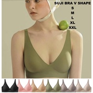 Suji Bra Japanese SUJI Bra Pushup Seamless Bra Light Weight Deep-V Jelly Bras