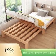Beech Trundle Bed Solid Wood Small Apartment Pull - Out Bed Sofa Bed Convenient Tatami Extendable Be