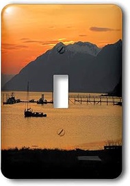 3dRose LLC lsp_21609_1 Sunset Over Cannery Bay In Haines Alaska Single Toggle Switch