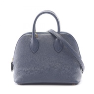 【二手】愛馬仕 Bolide 1923 迷你手提包，海軍藍皮革，女士款，全新未使用