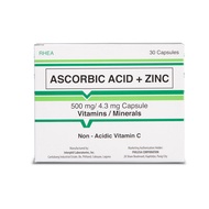 RHEA Ascorbic Acid plus Zinc 30 Capsules