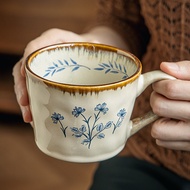 Xiangziwei [Gorgeous Cup] Vintage Ceramic Coffee Mug, Premium Feel, Gift for Girls BCIS