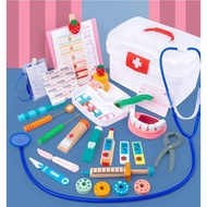 Wooden Doctor Toy Set Wooden Medical Tools Set Doctor Costume Dentist Wooden Toy Set Role Play Kids 