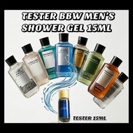 TESTER SHOWER GEL (FOR MEN) BBW 15ML 🔥 SABUN MANDI OCEAN TEAKWOOD ATLANTIC MARBLE