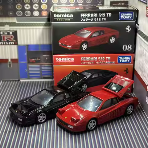 Takara Tomica Premium 08 Ferrari 512 TR Authentic Replica Diecast Car Vintage Supercar Alloy Vehicle