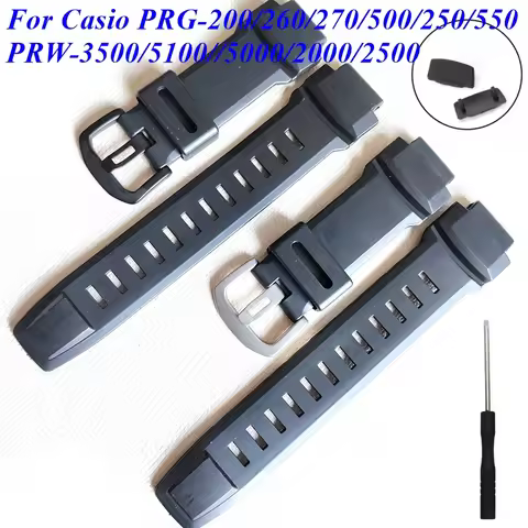 For Casio PROTREK PRW-3500/5100//5000/2000/2500 PRG-200/260/270/500/250/550 Watch Strap Resin Bracel