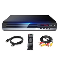 DVD Player 1080P HD Home DVD Player Box for TV All Region Free DVD CD-Disk Player AV-Output EVD Play