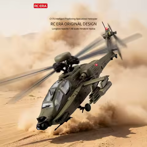 Rc Era C170 Ah 64d Apache Rc Helicopter 6 Channel Single Rotor No Aileron Intelligent Stunt For Adul