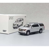 MYBRICKSTORE 1:64 596 Silver Suburban Full Sized SUV Model Diecast Metal Car New Collection