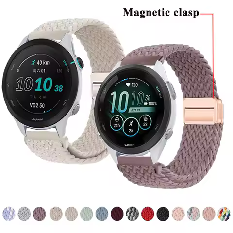 18mm Watchband for Garmin Forerunner 255S 265S Vivoactive 4S Bracelet for Garmin Venu 2S 3S Nylon Br