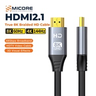 HDMI 2.1 Cable High Speed 8K 60Hz 48Gbps Supports TV Monitor Projector PC Laptop