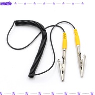 WATTLE Anti-Static ESD Grounding Cable, Black 2mm Coiled Cord, Male-to-Female 180cm / 71" Polyuretha