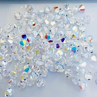 Package of 20 premium Austrian crystal beads, 4-cup multi-colored conical beads