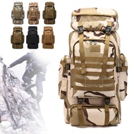 80L Waterproof Climbing Hiking Military Tactical Backpack Camping Bag Mountaineering Outdoor Sport B