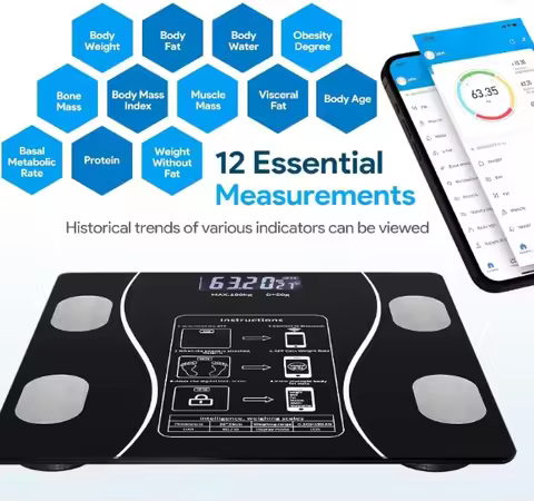 USB Bluetooth Intelligent Exact Digital Body Fat Scale Household Electronic Weight Scale High Accura