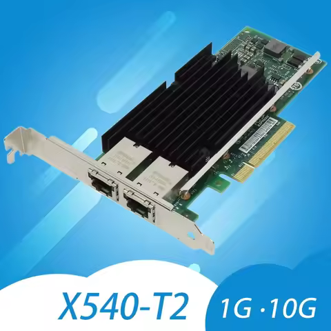 X540-T2 Intel Chipset PCIe x8 Dual Copper RJ45 10Gbps Port Ethernet Network Card PCIE-X8 X16
