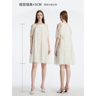 Gelia French White Tulle Dress Summer Dress Female Bow Small Temperament Skirt 1B5R4K630