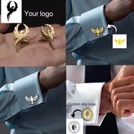 [Minimum 5pcs] SKYRIM Custom Metal Cufflink Company Logo Design Stainless Steel Waterproof Not-Fade