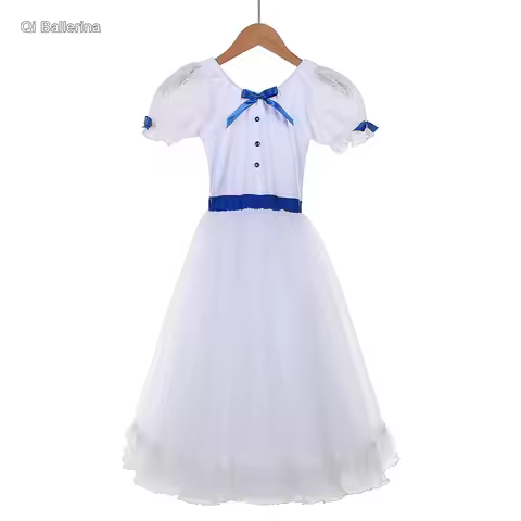 Q26138 White Ballet Costume Tutu Graduation Ball Variation Ballet Tutu Romantic Ballet Tutu