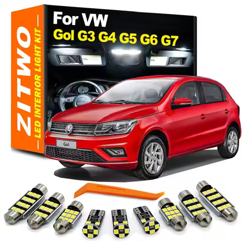 ZITWO 13Pcs LED Bulb Interior Dome Map Reading Trunk Light Kit For VW Volkswagen Gol G3 G4 G5 G6 G7 