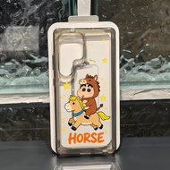 New Year Horse Crayon Shin-chan Hard Clear Case for Samsung S26 S25 Ultra S24 Ultra S25FE A56 S24FE 